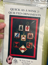 QUILTED ORNAMENTS quilt patterns, 8 ornament patterns to quilt, plus a stocking