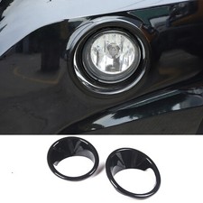 Glossy Black Abs Front Fog Lamp Decorative Cover Fits For Bmw X5 F15 2014-2018