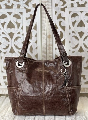 FOSSIL HATHAWAY Brown Glazed Leather 