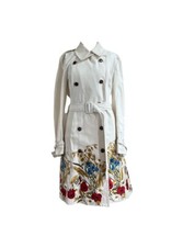 Alexander Mcqueen Embroidered Floral Trench Coat *rare* Vintage Lee Mcqueen Era