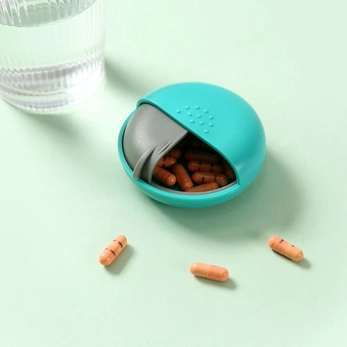 Mini Runde Drehbare Pillendose Einzel Pillendose Medizin Box Zuhause Kunststoff NEU - Bild 8 von 18