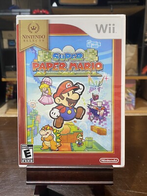 New Sealed Super Paper Mario Wii Nintendo Selects Edition Side Scrolling RPG