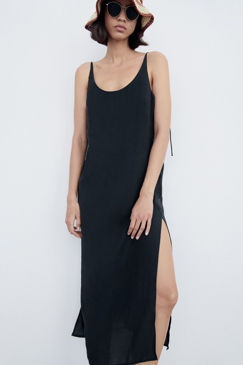 zara midi cami dress