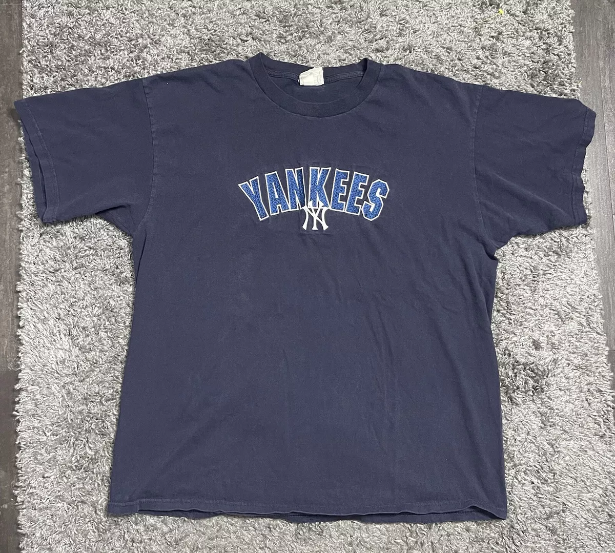 Vintage Lee Sport New York Yankees Shirt Men s XL Blue Embroidered Y2K