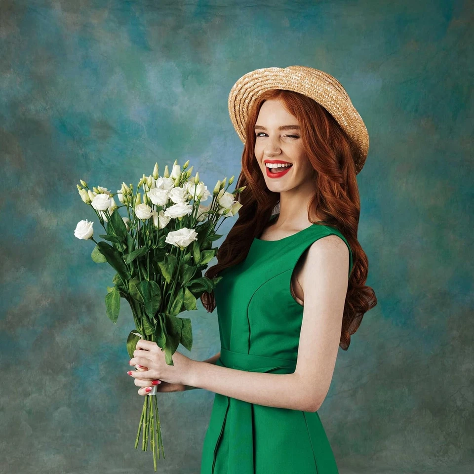 Telón de fondo fotográfico profesional verde oscuro 8x10 pies - perfecto para fiestas y reuniones Foto 4 de 4