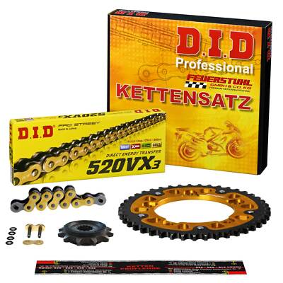 Kettensatz Yamaha XT 600 E (DJ02) 99-03, DID EXTRA GOLD, X-Ring Niet, Stealth G