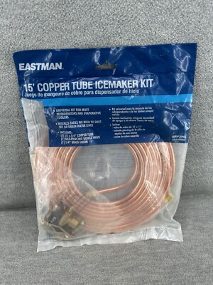 EASTMAN 98531 - Icemaker Installation Kit w/ 15ft Copper Tube Saddle/Valve/Union