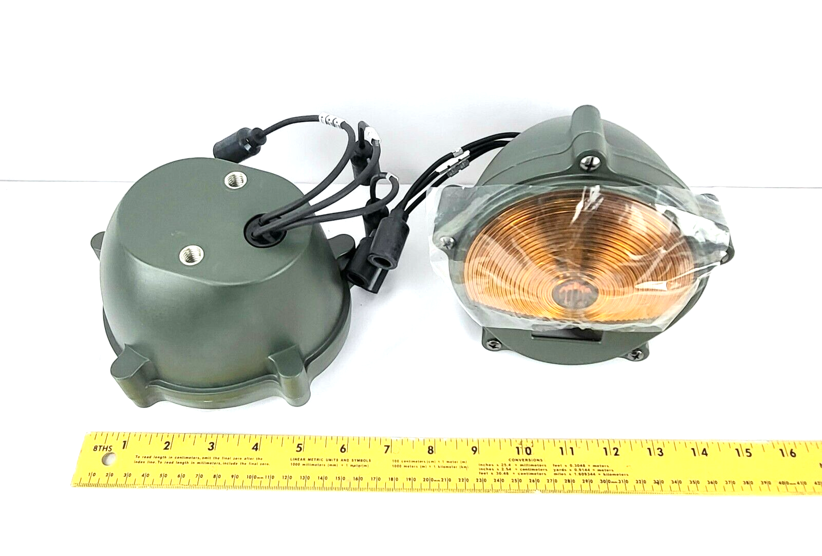 2 Humvee HMMWV Front Amber Turn Signal lights 24V for M998 M1152