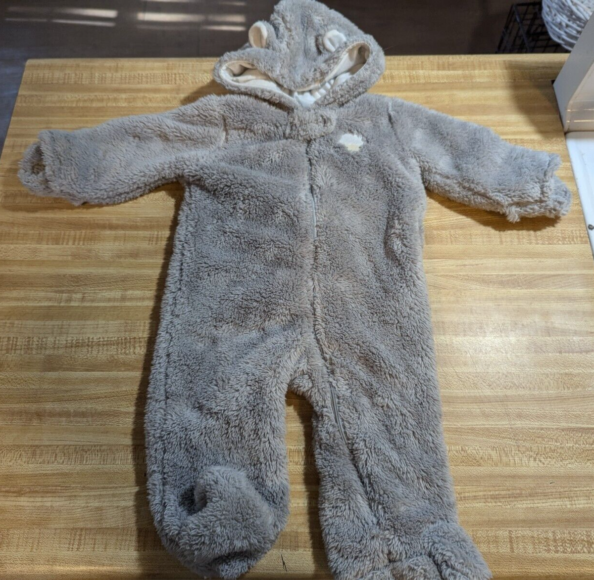Carter's Just One You Baby Months 100 Percent Polyester Gray Sherpa  Snowsuit