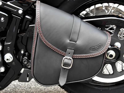 Borsa Rigida Moto Customacces Easy Modello AR0007N, Lato Sinistro, 12L, ABS Nero Con Luci LED