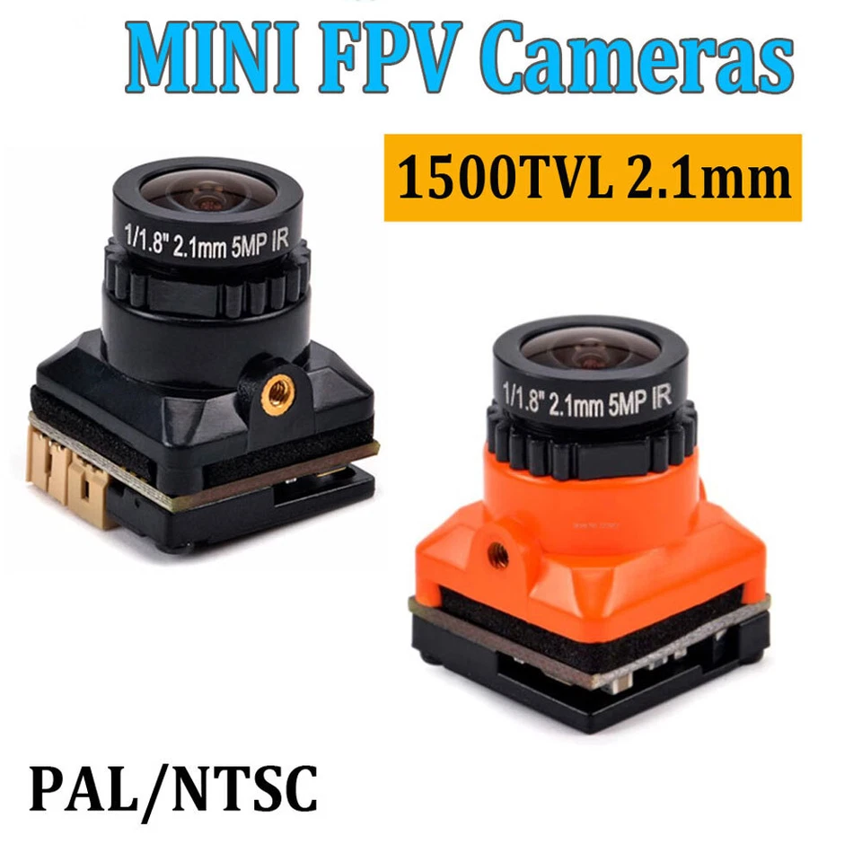 Mini FPV Camera 1/3 CMOS 1500TVL 2.1mm Lens Voltage 5V-30V PAL / NTSC Drone Part - Image 2 of 4