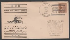 (BL) USA 1940 U.S.S. RAVEN FIRST DAY MAIL SERVICE J.M.TYSON NO.295 FDC