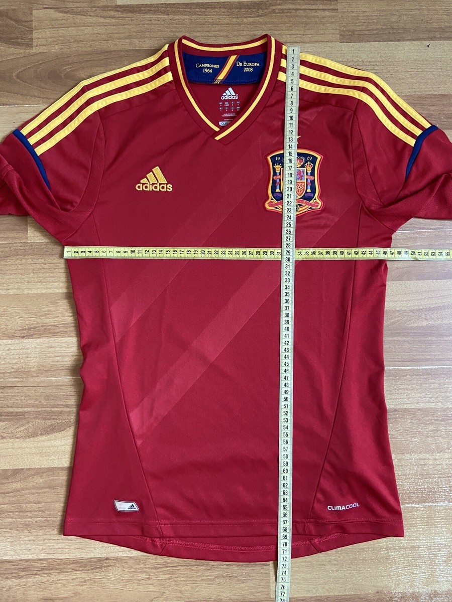 SPAIN 2012 2013 HOME FOOTBALL SHIRT SOCCER JERSEY ADIDAS X10937 sz