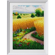 Field Bead Embroidery Scheme on Canvas DIY Stamped Printed Pattern nik-1384