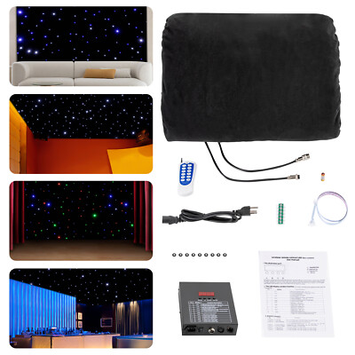 LED Star Light Curtain Backdrops w/DMX Control Stage Wedding Starry Sky Cloth