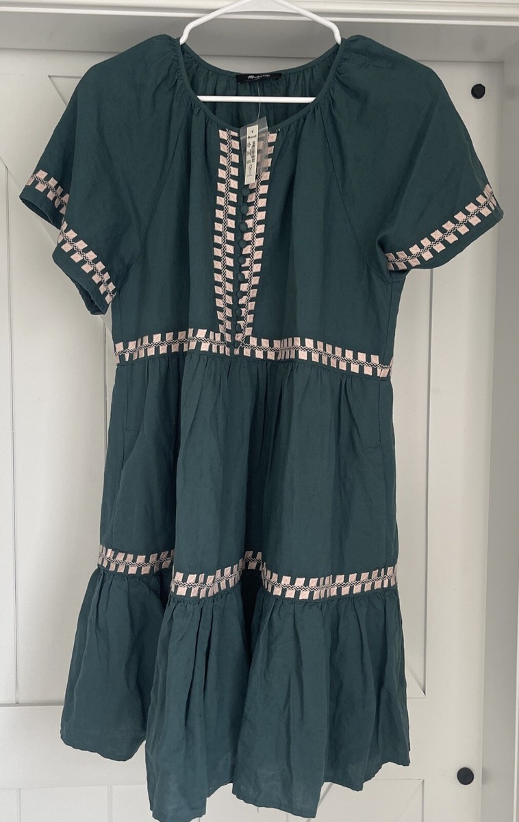 sachin and babi light blue dress Chilac Embroidered Mexican Long Dress