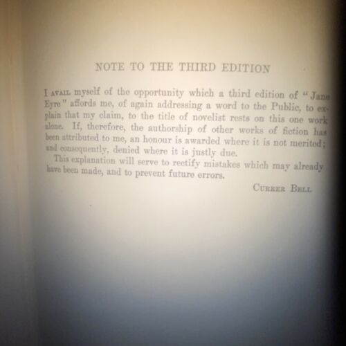 1928 Love JANE EYRE myth GOTH ROMANCE Charlotte BRONTE 3rd Edition - Picture 2 of 7