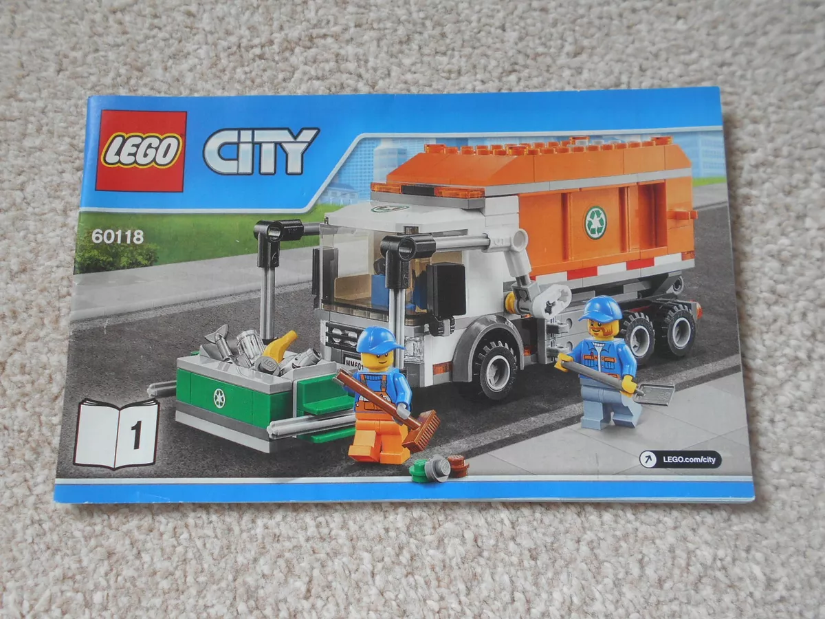GARBAGE TRUCK instructions booklet manual only for LEGO set 60118 bin lorry CITY