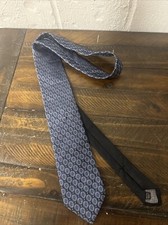 Nordstrom Tie Men's Designer Necktie Blue 100 Silk 3.5  X 58  Made USA NEW 