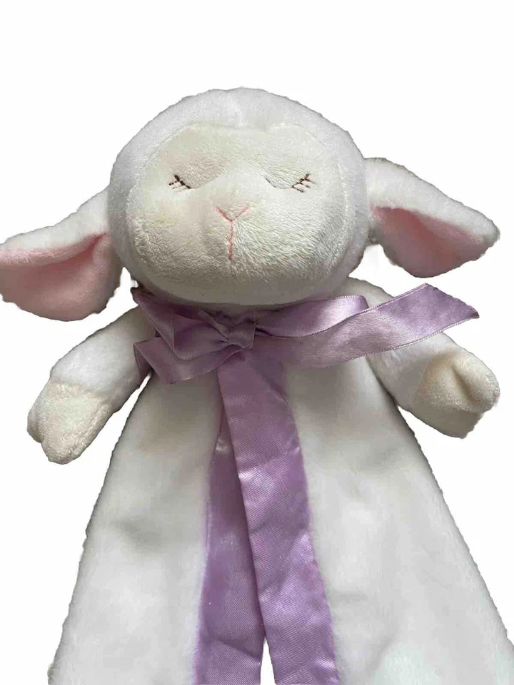 Peluche Largo Ganz Lamb Lovey Corazón Púrpura Oveja Fe Blankie Buddy 86922 Usado en Excelente Condición Foto 4 de 4