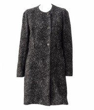 MARELLA Zurigo Cappotto Donna in Lana Maculato Giaccone tg 46 Grigio -60% 