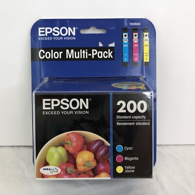 Genuine Epson 200 (T200520) Color Multi-Pack Ink Cartridges, Exp 12/2018