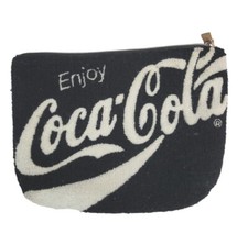 Coca Cola Zippered Bag Black White Carpet Bag Travel Change Americana Gift RARE