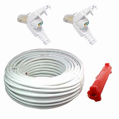 20m Cat 5e 2 x RJ45 Stecker Abisolierer Verlegekabel Netzwerk Kat Kabel LAN 6 7