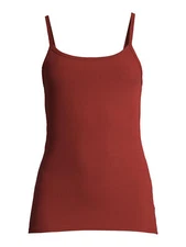 No Boundaries Juniors' Rib Cami Size L/G 11-13 Color Rusty Copper (LOCTUB-87)