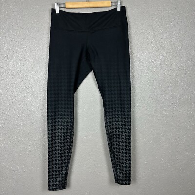 Lululemon Houndstooth Ombré Leggings Black Gray Womens 10