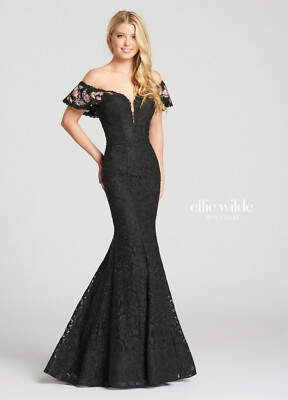 Ellie Wilde EW118132 Dress--Color: Black/Pink--Size: 2 | eBay