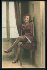 German 1950s Risque Dressed LOVELY Model HAND...