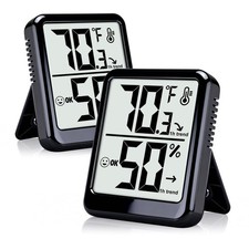 Antonki 2 Pack Room Thermometer for Home, Indoor Hygrometer Humidity Meter Gauge