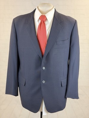 Corneliani Italy Men's Navy Blue 100% Wool Blazer 42R Two Button $1,395