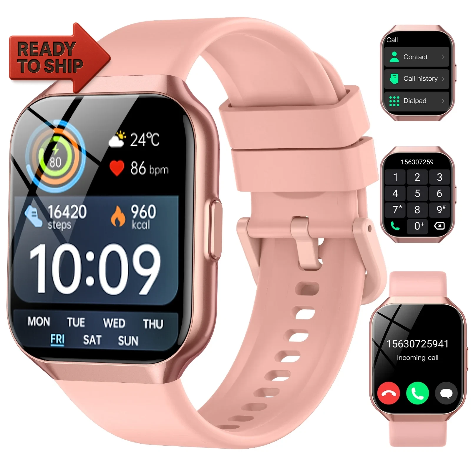2025 NEW Smart Watch, 1.96''HD Screen Smartwatch for Men Women'S, Answer/Make/Me