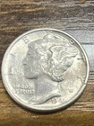 1943 AU MERCURY SILVER DIME Actual Coin  FREE SHIPPING 10-11-25 Silver At $50+