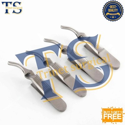 Debakey Bulldog Vascular Clamp Forceps Curved 4 Pcs Sets Surgical Instruments