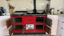 Burgundy Red 4 Door Oil Fired Aga Range Cooker