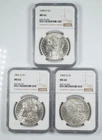 Certified 1900-O 1901-O 1902-O Morgan Silver Dollars NGC MS62 Lot of 3 $1