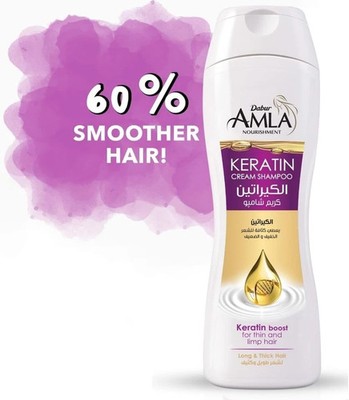 Creme Shampoo Dabur Amla Nourishment Keratin Restores Hair Strength( 360ml )