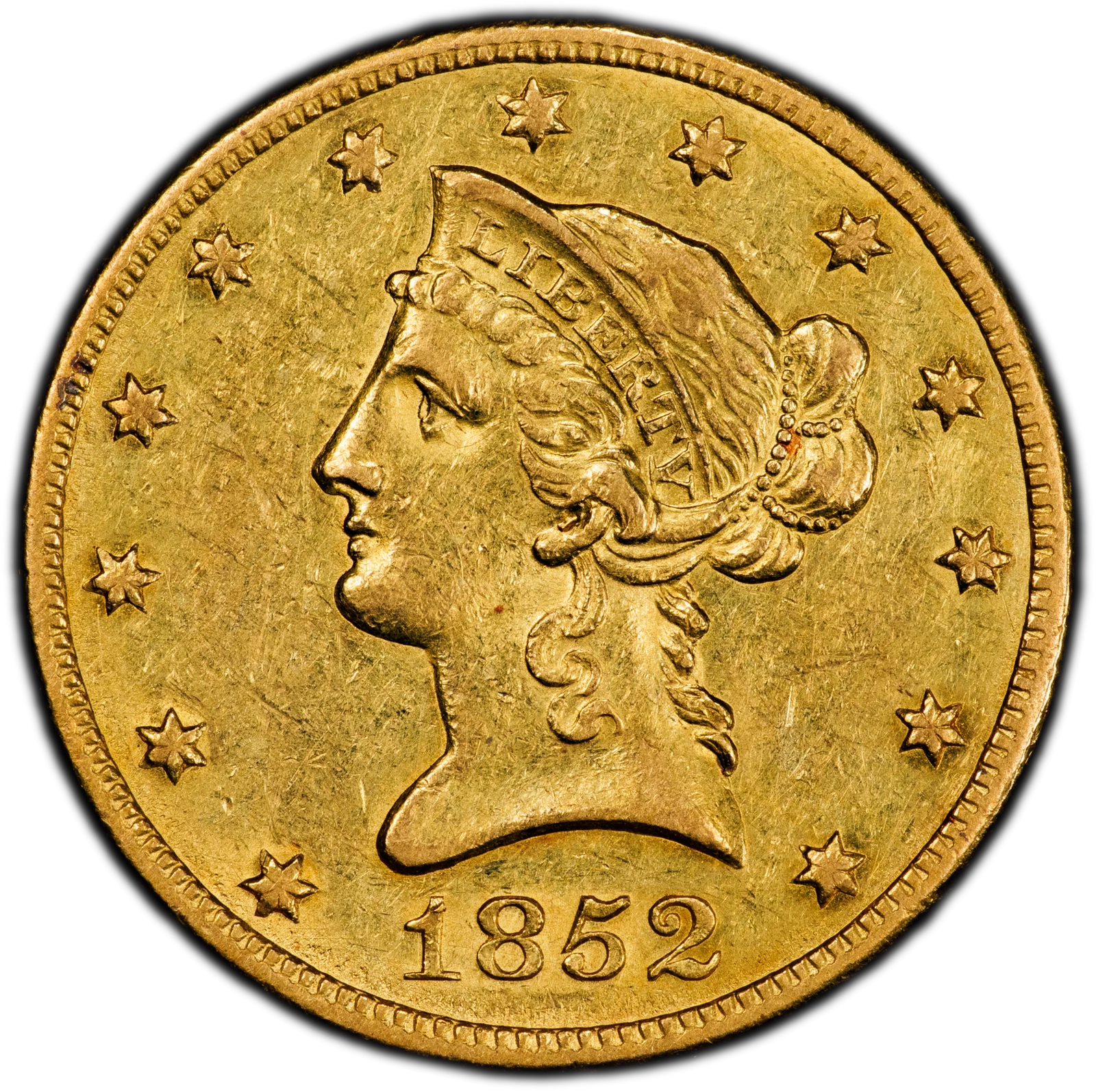 1852-O $10 Liberty Head Eagle PCGS AU53