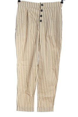 MANGO CASUAL Stoffhose Damen Hose Gr. DE 36 creme-schwarz Casual-Look
