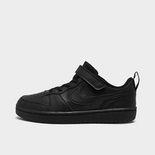 NWOB Nike Little Kid COURT BOROUGH LOW RECRAFT DV5457 002 Black Sneakers