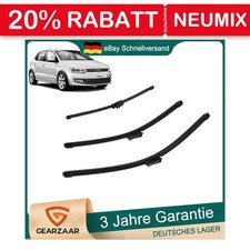 Scheibenwischer vorne + hinten passend für VW POLO | 9N | BJ 2002-2009 Schwarz