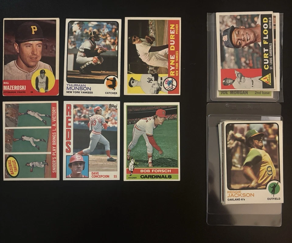 Lote (70) Topps Mickey Mantle Yankees Goat 1962 Berra Maris Aaron Mays Foto 3 de 4