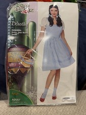 Wizard Of Oz Dorothy Halloween Costume Reenactment Dress L Large Used FREE SHIP