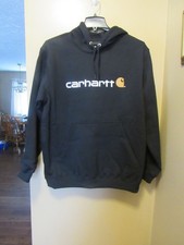 NWT MEN'S LARGE CARHARTT LOOSE FIT MIDWEIGHT GRAPHIC LOGO HOODIE