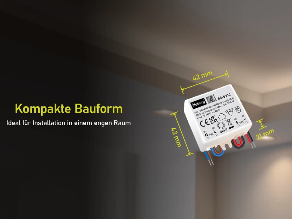 LED Trafo 12V 24V 6W 12W 18W 24W 30W 45W Netzteil Kompakt Treiber Vorschaltgerät - Bild 3 von 4