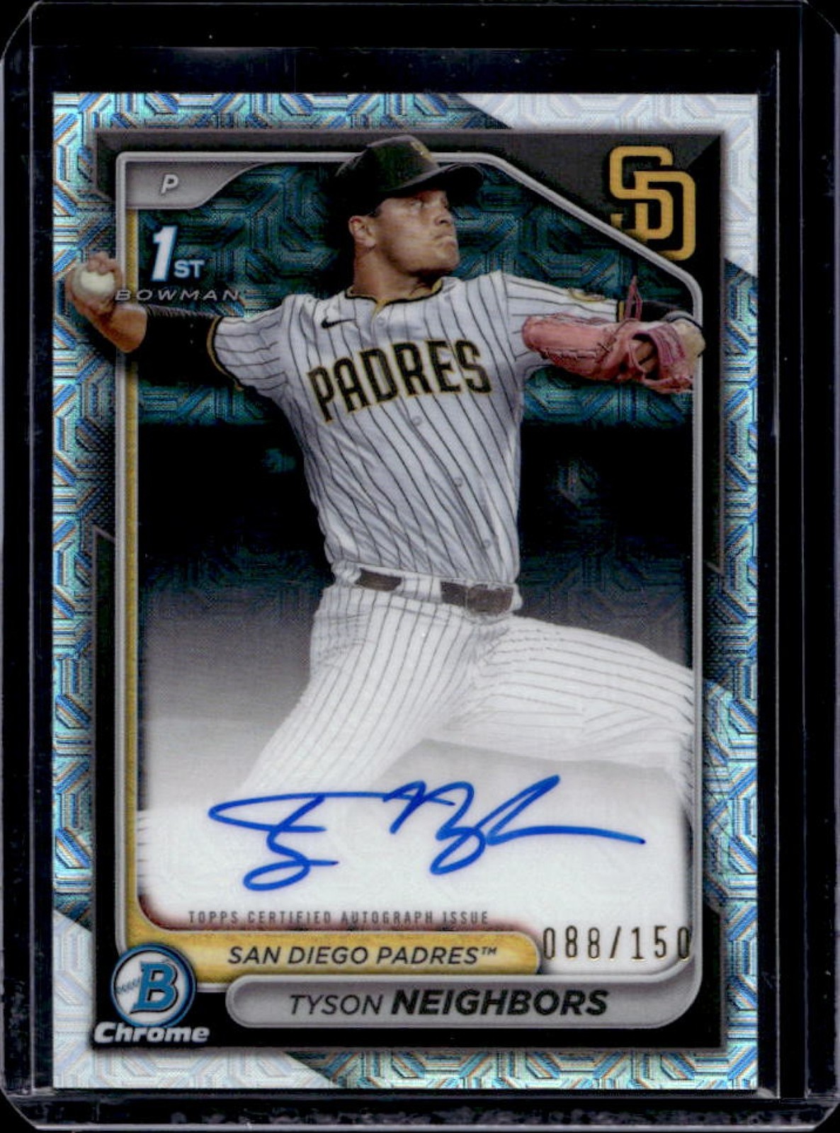 2024 Bowman Draft Tyson Neighbors Chrome Auto HTA Choice Refractor 1st #88/150