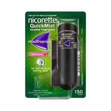 Nicorette Quit Smoking QuickMist Mouth Spray Cool Berry 150 Sprays